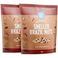 Los mejores  - Marca Amazon - Happy Belly Nueces de Brasil sin cáscara- 2 x 500g